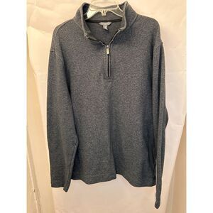 Van Heusen Flex Mens XL Gray Quarter Zip Pullover Spring Sweater